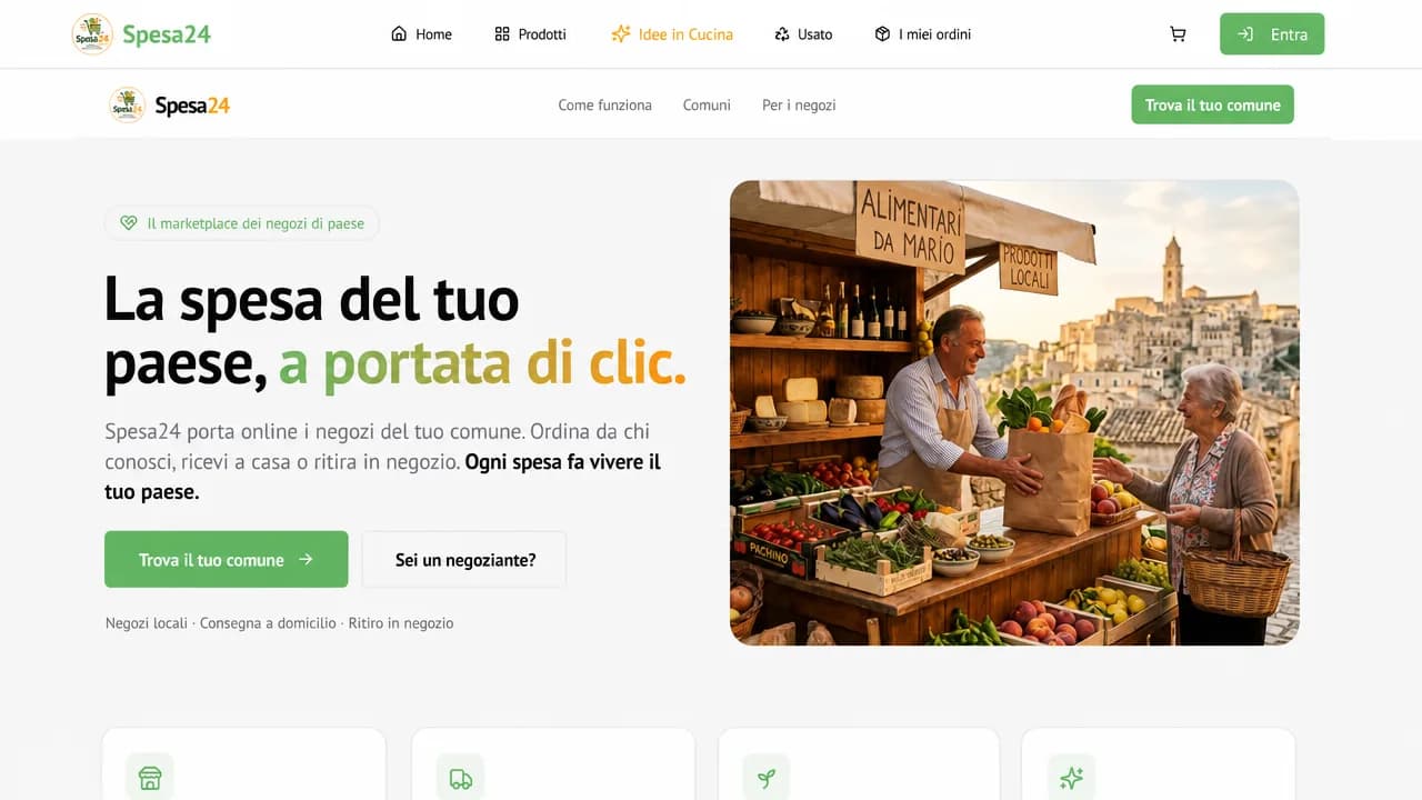 Anteprima del sito Spesa24 — Marketplace